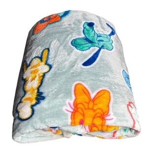 Disney Mickey & Friends Colorful Plush Throw Blanket Oversized 5ft by 6ft NEW